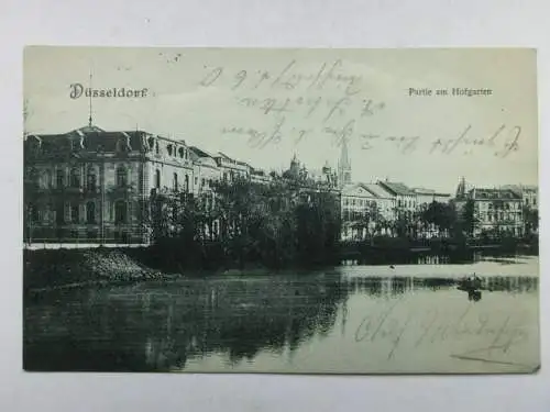 Alte AK Düsseldorf Partie im Hofgarten 1906 [R712]