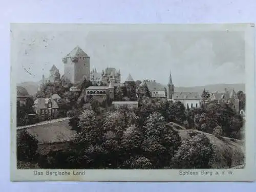 Alte AK Bergisches Land Schloß Burg 1927 [R574]