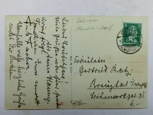 Alte AK Bergisches Land Schloß Burg 1927 [R574]