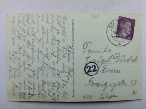 Alte AK Solingen Lönsdenkmal um 1940 [R575]