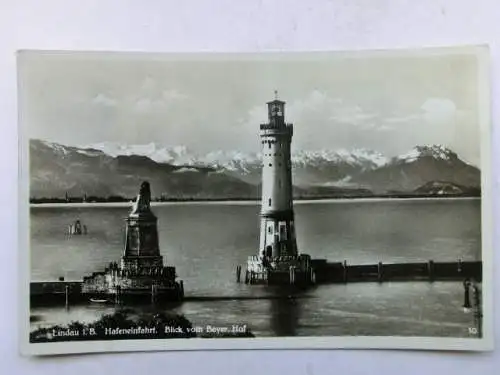 Alte AK Lindau Hafeneinfahrt 1939 [R586]