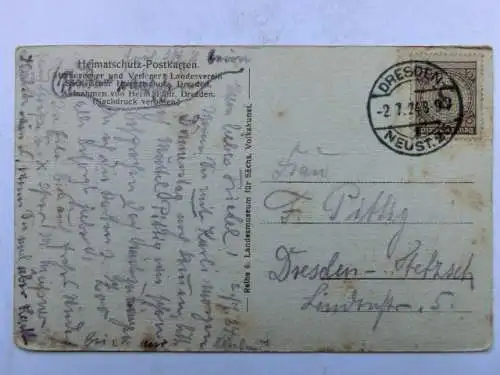 Alte AK Lausitz Lausitzer Weberstube 1948 [R591]