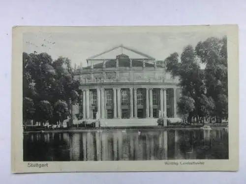Alte AK Stuttgart Landestheater 1927 [R604]