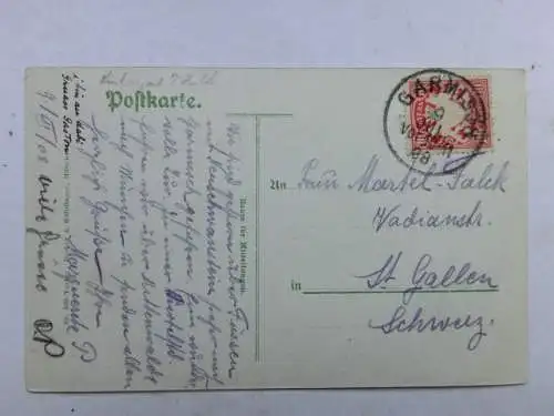 Alte AK Garmisch Partenkirchen Eibsee 1908 [R619]
