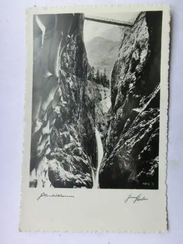 Alte AK Garmisch Partenkirchen Höllentalklamm 1932 [R623]