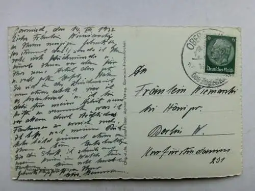 Alte AK Garmisch Partenkirchen Höllentalklamm 1932 [R623]