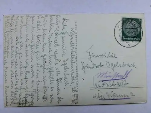 Alte AK Kassel Wilhelmshöhe Löwenburg 1940 [R637]