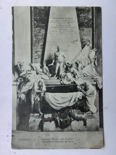 Alte AK Strassburg Denkmal Moritz von Sachsen [R639]