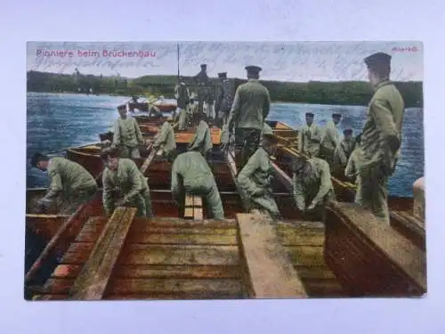 Alte AK WK I Pioniere beim Brückenbau 1916 [R412]