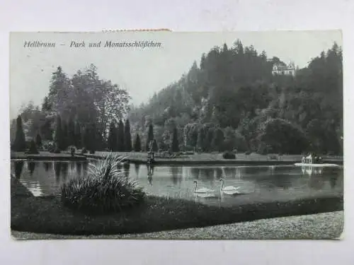 Alte AK Salzburg Hellbrunn Park Schlößchen [R420]