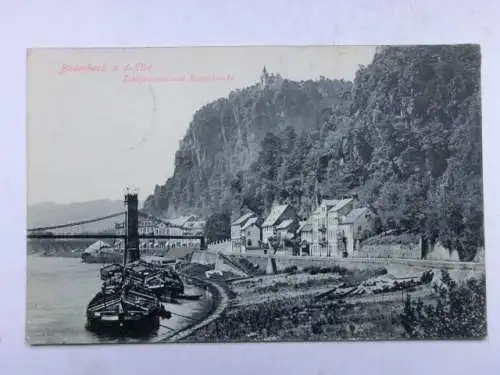Alte AK Bodenbach Elbe Schäferwand 1917 [R433]