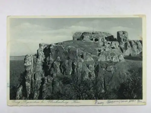 Alte AK Blankenburg Burg Regenstein 1938 [R456]
