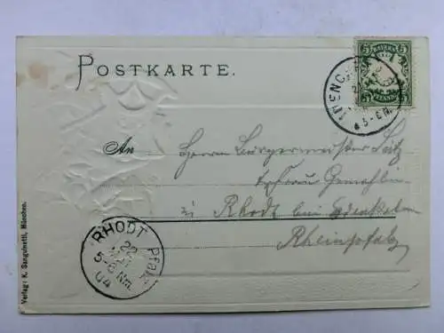 Alte AK Prägekarte München 1904 [R467]