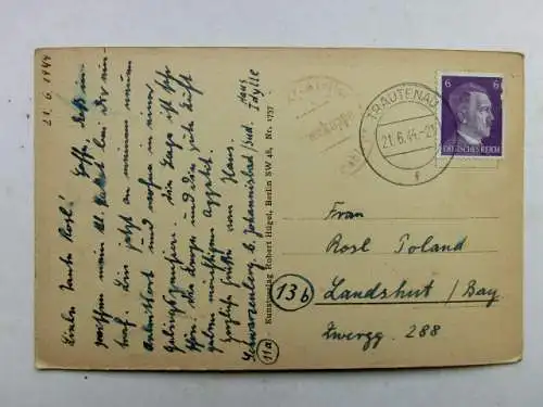 Alte AK Riesengebirge Weisswassergrund 1944 [R614]