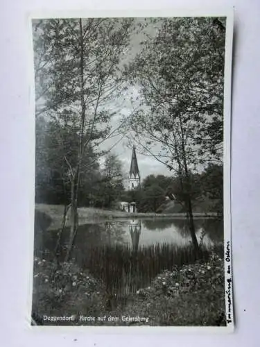 Alte AK Deggendorf Kirche Geiersberg 1935 [R616]