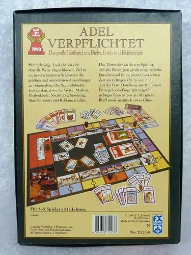 ADEL VERPFLICHTET – Spiel des Jahres 1990 – Ausgabe von 1990 !!!

