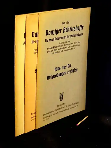 Boeck, Adalbert (Herausgeber): Danziger Arbeitshefte. Heft 2-4. - Die neuen Arbeitsmittel der deutschen Schule. 