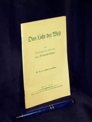 Bremer, Ferdinand: Das Licht der Welt. III. An den Quellen des Erlösers. 