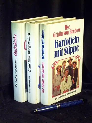 Bredow, Ilse Gräfin von: Glückskinder - Roman einer märkischen Adelsfamilie + Deine Keile kriegste doch - Mädchen-Erinnerungen an eine verlorene Heimat + Kartoffeln mit Stippe - Eine Kindheit in der märkischen Heide (3 Bücher). 