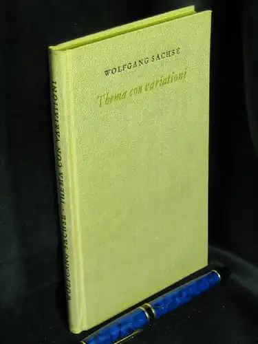 Sachse, Wolfgang: Thema con variationi - Erzählungen um Johann Sebstian Bach -  LAGERRÄUMUNG. 
