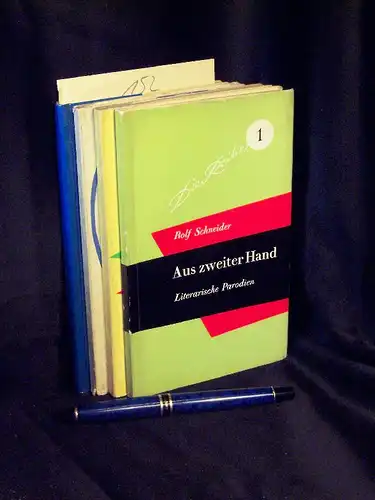 (Sammlung) Die Reihe   Aufbau Verlag (4 Bände)   enthält: Rolf Schneider: Aus zweiter Hand   Literarische Parodien + Uwe Berger: Der.. 