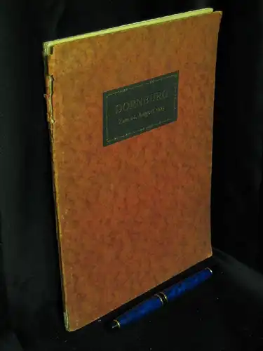 Wahl, Hans: Die Dornburger Schlösser - Zum 28. August 1923 - aus der Reihe: Schriften der Goethe Gesellschaft - Band: 36  LAGERRÄUMUNG. 