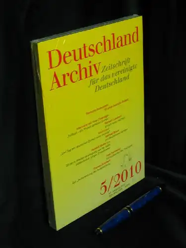 Deutschland Archiv, 5/2010 - 20 Jahre deutsche Einheit - Zeitschrift für das vereinigte Deutschland. 