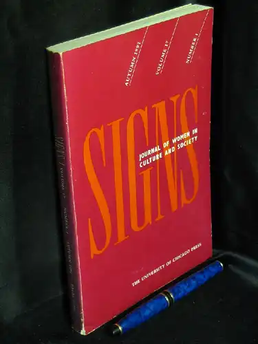 Boetcher Joeres, Ruth Ellen and Barbara Laslett (editors): Signs. Journal of women in culture and society. Volume 17, Number 1, autumn 1991 -  LAGERRÄUMUNG. 