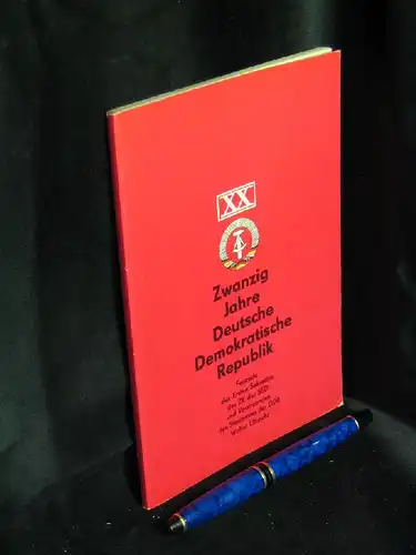 Ulbricht, Walter: Zwanzig Jahre Deutsche Demokratische Republik. Festrede -  LAGERRÄUMUNG. 
