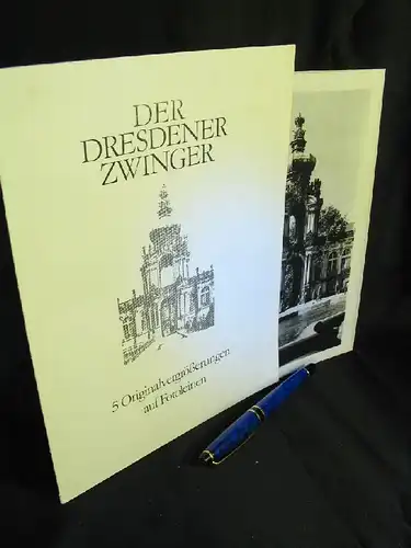 ohne Autorenangabe: Der Dresdener Zwinger - 5 Originalvergrößerungen auf Fotoleinen. 
