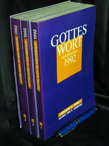 Rack, Rainer (Herausgeber): Gottes Wort im Kirchenjahr 1992 - Lesejahr C , Band 1: Advent bis 8. Sonntag, Band 2: Fasten- und Osterzeit, Band 3: Die Zeit nach Pfingsten, inclusive 3 Beihefte zur Liturgie. 