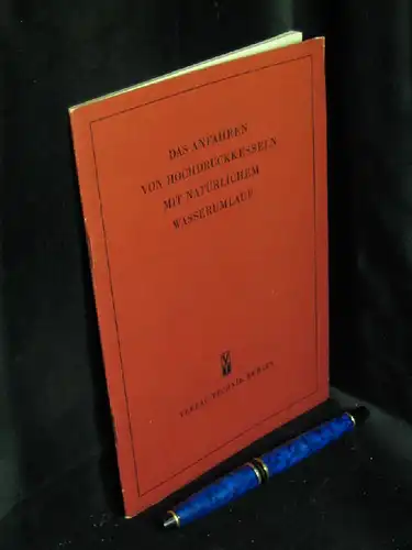 Kollaritsch: Das Anfahren von Hochdruckkesseln mit natürlichem Wasserumlauf -  LAGERRÄUMUNG. 