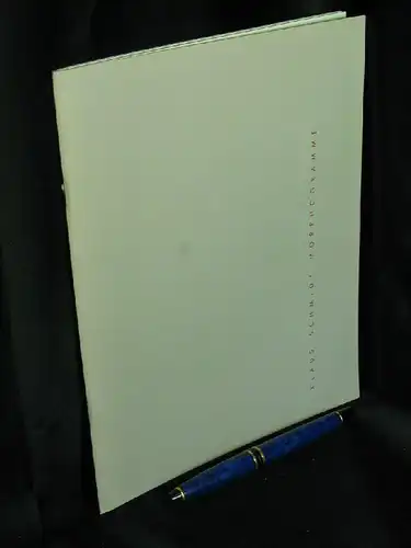 Schmidt, Klaus: Klaus Schmidt Morphogramme -  LAGERRÄUMUNG. 