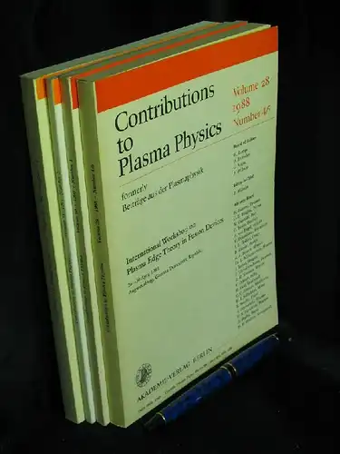 Alexander, K.F. (Chairman) u.a: Contributions to Plasma Physics (volume 28 4/5, 30 1, 31 2, 32 3-4) - International Workshop on Plasma Edge Theory in Fusion Devices 26-30 April 1988 Augustusburg (GDR) Volume 28,  1988, Number 4-5, Second International Wor