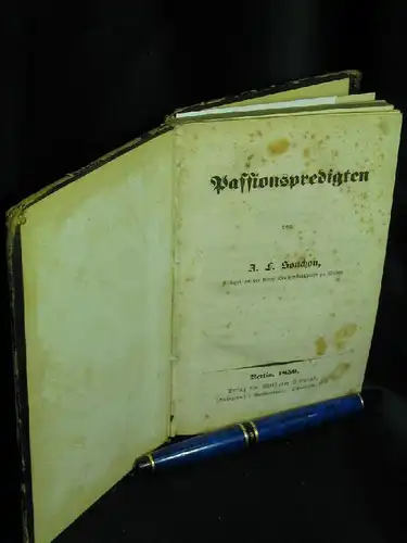 Souchon, Adolph Friedrich: Passionspredigten. 