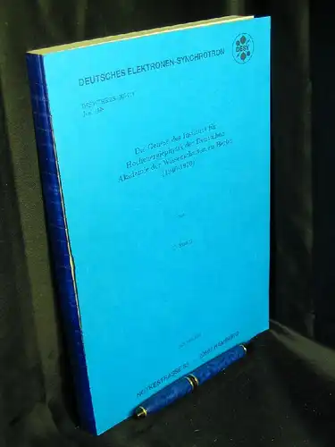 Stange, Thomas: Die Genese des Instituts für Hochenergiephysik der Deutschen Akademie der Wissenschaften zu Berlin (1940-1970). - Dissertation zur Erlangung des Doktorgrades  des Fachbereichs Mathematik der Universität Hamburg. 