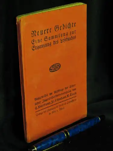 Kniepkamp, E., Fr. Lehmhaus, K. Toups (Auswahl ): Neuere Gedichte - Eine Sammlung zur Ergänzung des Lesebuches -  LAGERRÄUMUNG. 