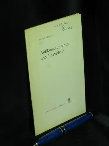 Bassarak, Gerhard: Sonderdruck aus Antikommunismus und Proexistenz. 