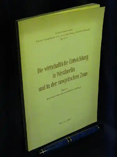 Meimberg, Rudolf: Die wirtschaftliche Entwicklung in Westberlin und in der sowjetischen Zone - aus der Reihe: Schriftenreihe herausgegeben von der Berliner Zentralbank - Band: 3. 