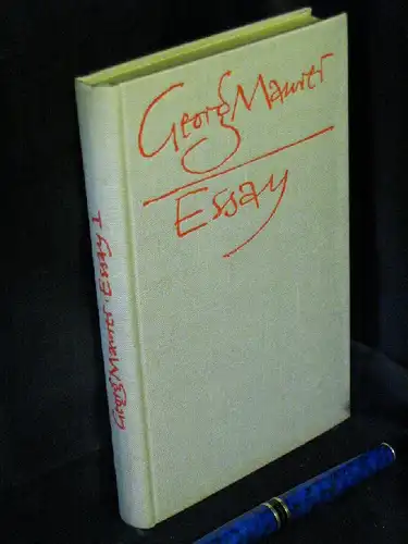 Maurer, Georg: Essay 1 + 2 (komplett) -  LAGERRÄUMUNG. 