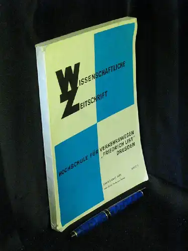 Wagener, Hermann (Herausgeber): Wissenschaftliche Zeitschrift. Heft 1 Jahrgang 1971. 