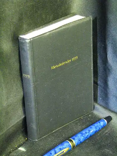 Volknant, Heinz und Peter Kokschal (Bearbeiter): Taschenkalender für den katholischen Klerus 1975 - Kleruskalender 1975 -  LAGERRÄUMUNG. 