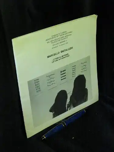 Marcello Diotallevi - Lettere al Mittente, Lettere Autografiche : Galleria Massari 28 Maggio - 26 Giugno 1988 -  LAGERRÄUMUNG. 