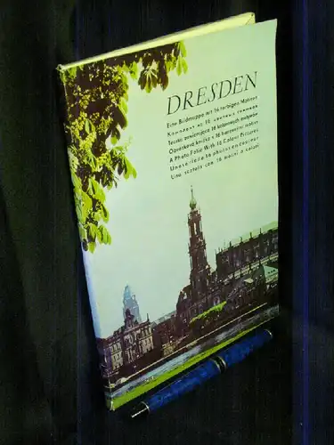 Dresden-Information (Herausgeber): Dresden, Eine Bildmappe mit 16 farbigen Motiven -  LAGERRÄUMUNG. 