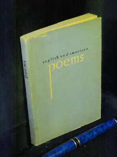 Elsner, Richard (Auswahl): English and American Poems -  LAGERRÄUMUNG. 