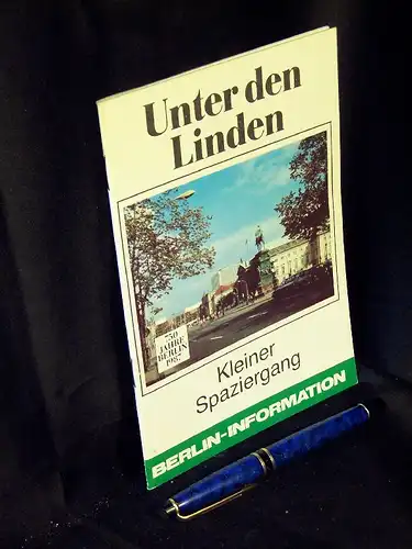 Schmidt, Brigitte: Unter den Linden - Kleiner Spaziergang -  LAGERRÄUMUNG. 