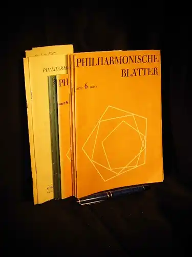 (Sammlung) Philharmonische Blätter. 1964/65, H. 6. 1967/68, H. 4.  1976/77, H. 1-2. 1977/78, H. 4. 1979/80,1983/84, H. 2.  H. 4. 1984/85, H. 6 Weihnachten-Neujahr 1978/79 ( 9 Hefte). 