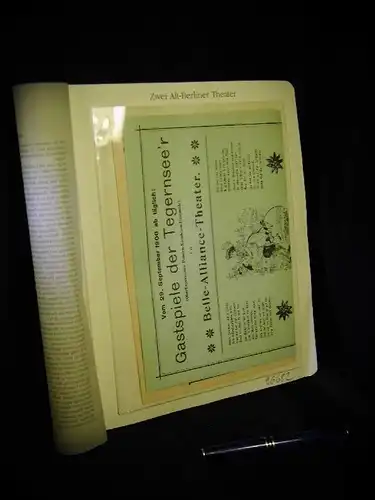 Programmzettel des Belle Alliance-Theaters von 1900 und des Central-Theaters von 1906 - aus der Reihe: Berlin Edition - Band: BE 01068. 