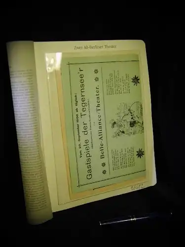 Programmzettel des Belle Alliance-Theaters von 1900 und des Central-Theaters von 1906 - aus der Reihe: Berlin Edition - Band: BE 01068 LAGERRÄUMUNG.