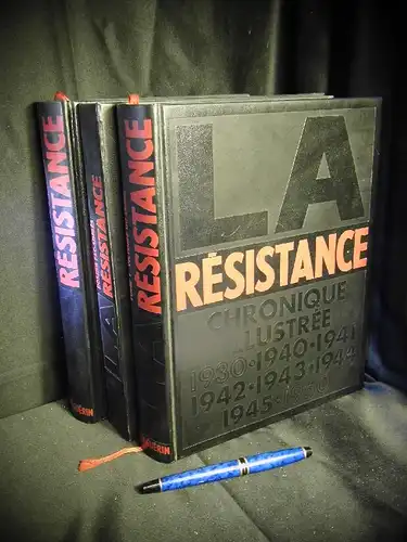 Guerin, Alain: La Restistance - Tome 1 und 2 + Mappe mit Nachdrucken (3 Bände) - Chronique illustree 1930-1950. 